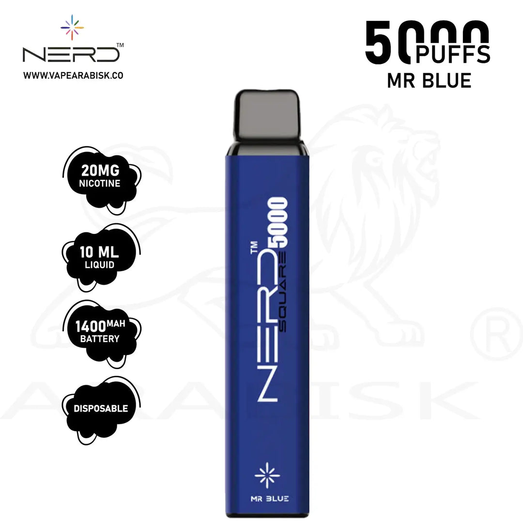 NERD SQUARE 5000 PUFFS 20MG - MR BLUE Frax Labs