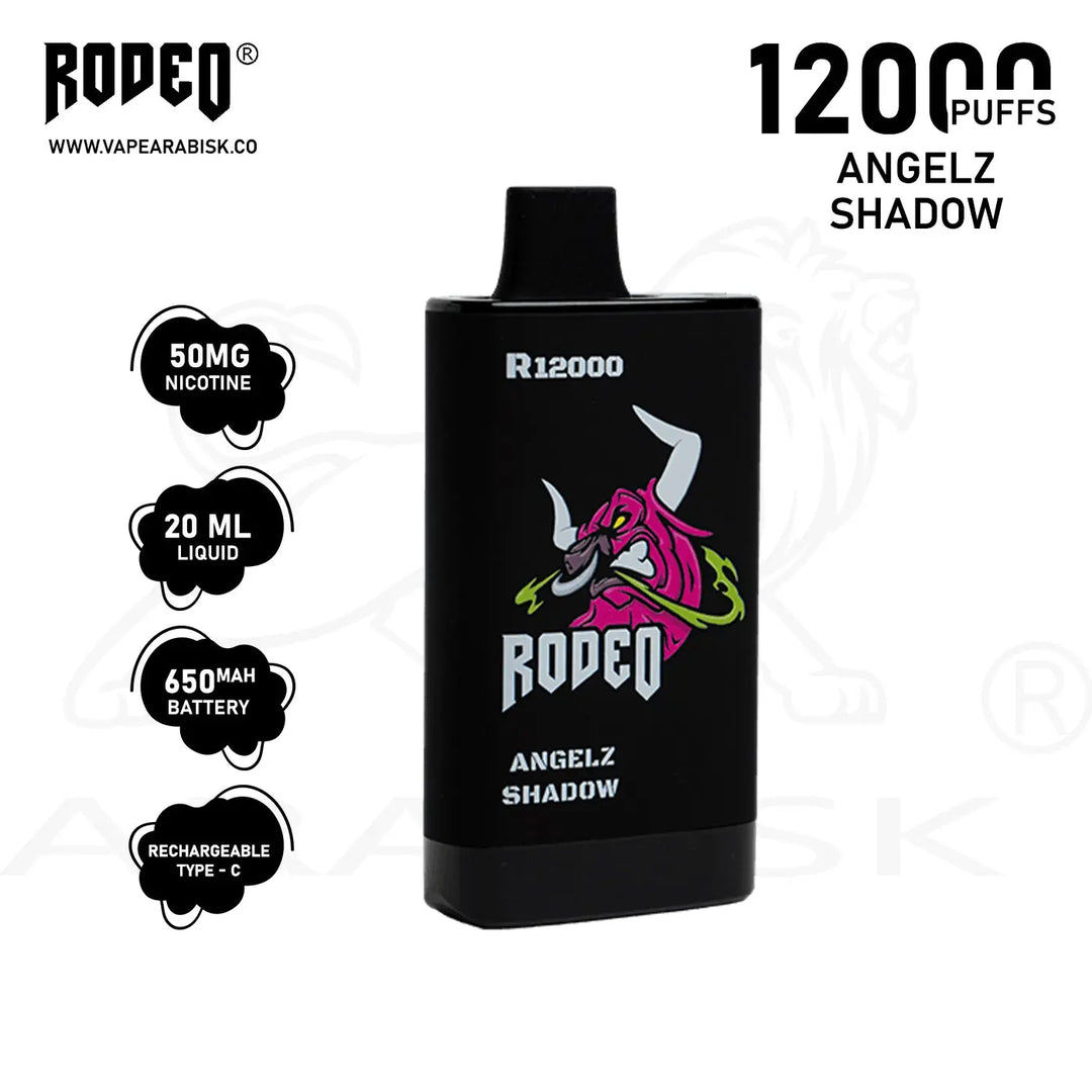 RODEO R 12000 PUFFS 50MG - ANGELZ SHADOW RODEO