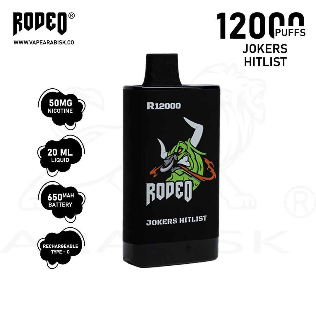 RODEO R 12000 PUFFS 50MG - JOKERS HITLIST RODEO