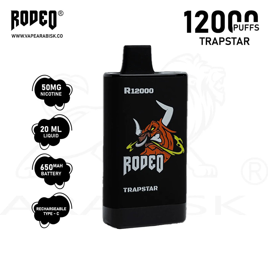 RODEO R 12000 PUFFS 50MG - TRAPSTAR RODEO