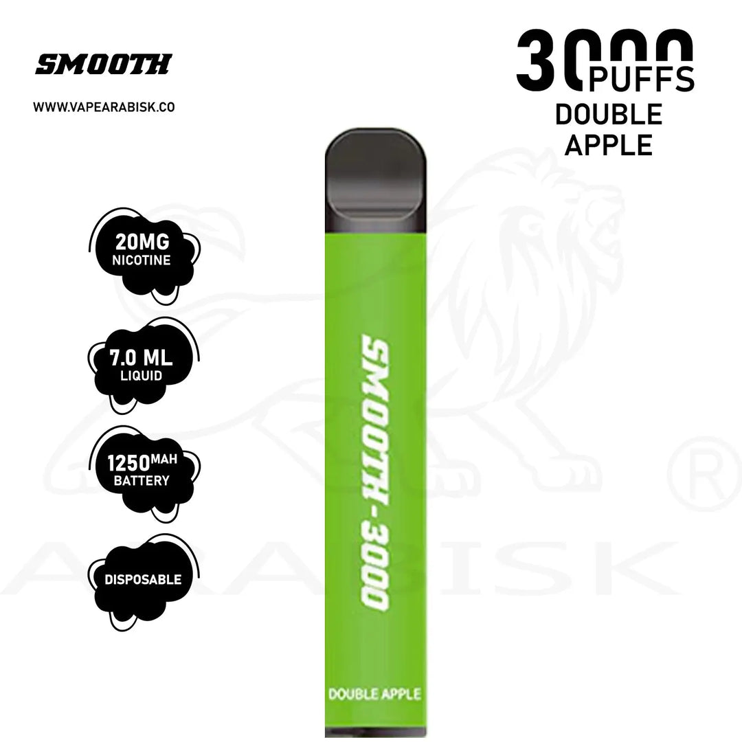 SMOOTH 3000 PUFFS 20MG - DOUBLE APPLE Smooth