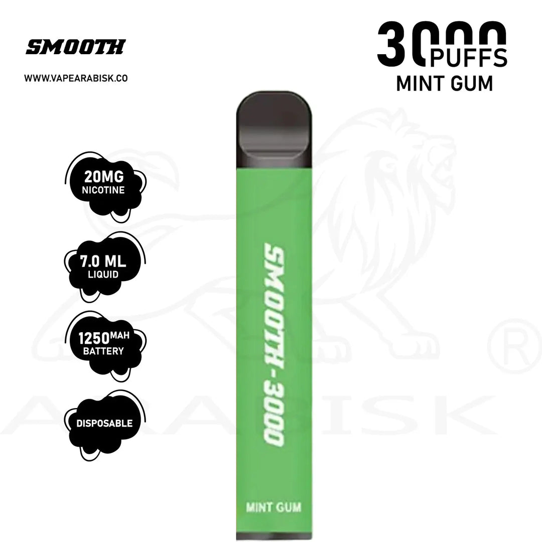 SMOOTH 3000 PUFFS 20MG - MINT GUM Smooth