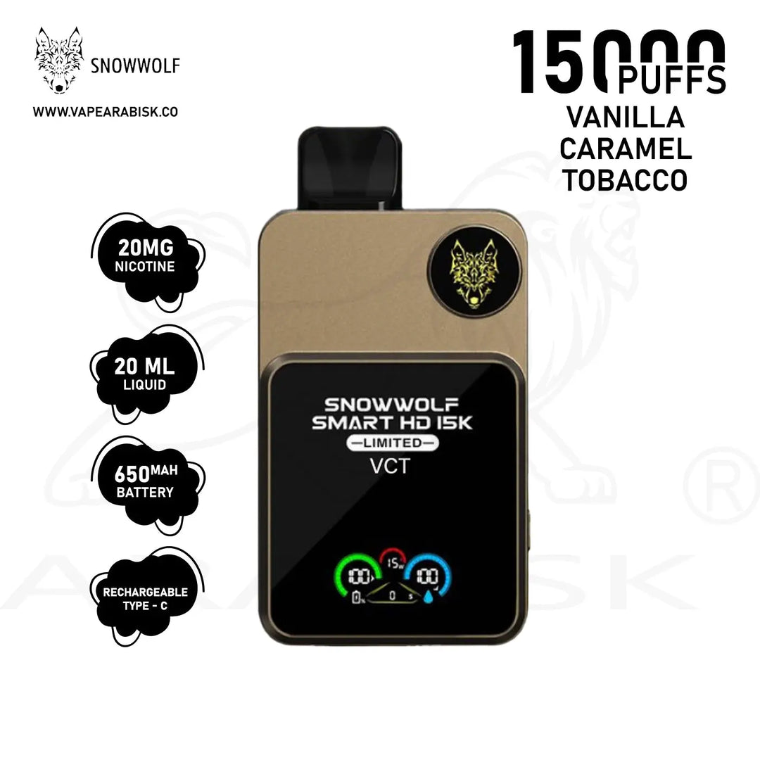 SNOW WOLF SMART IC 15000 PUFFS 20 MG - VCT Snow Wolf