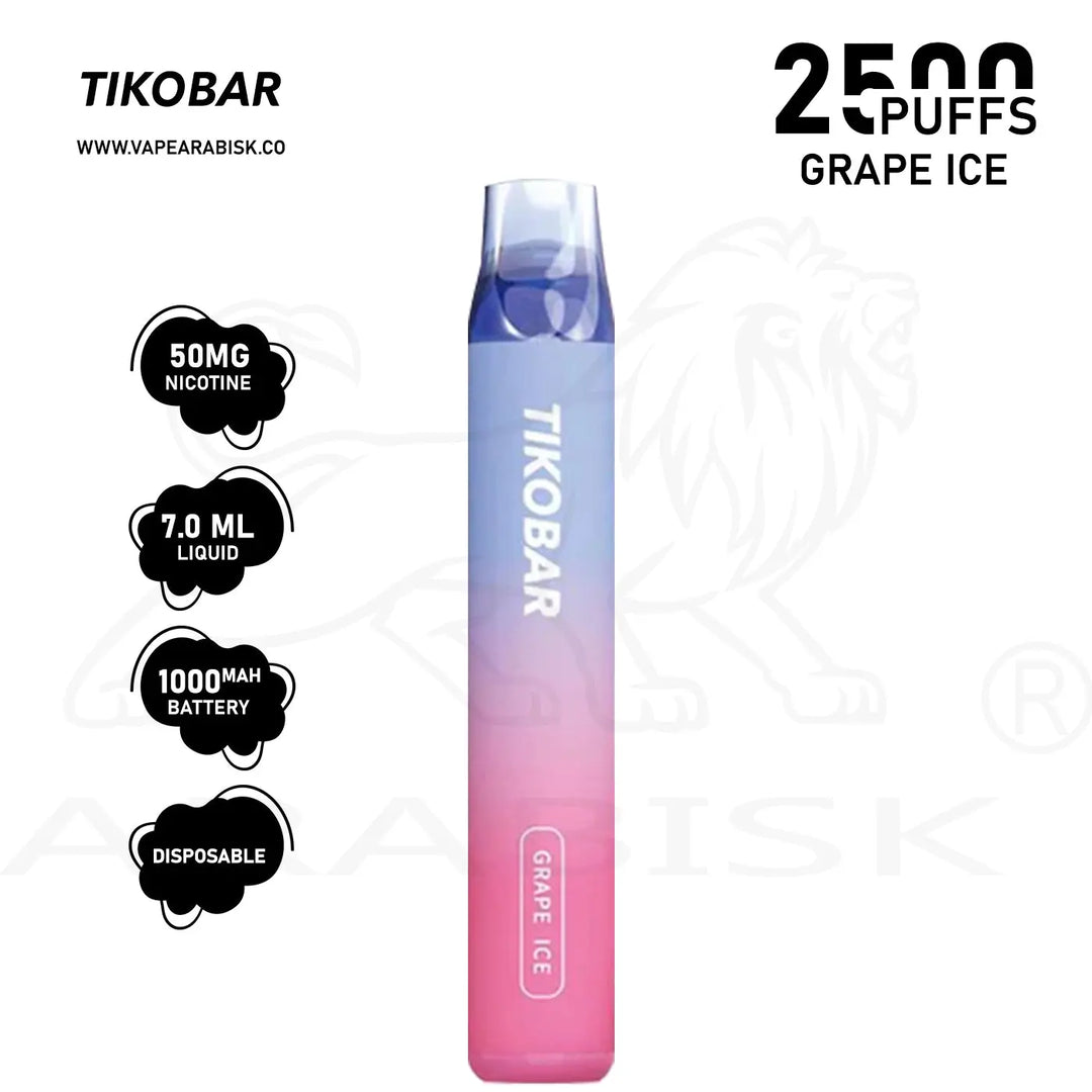 TIKOBAR LUX - Grape Ice 2500 Puffs 50mg TIKOVapes