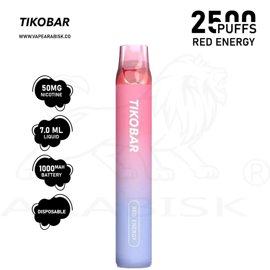 TIKOBAR LUX - Red Energy 2500 Puffs 50mg TIKOVapes