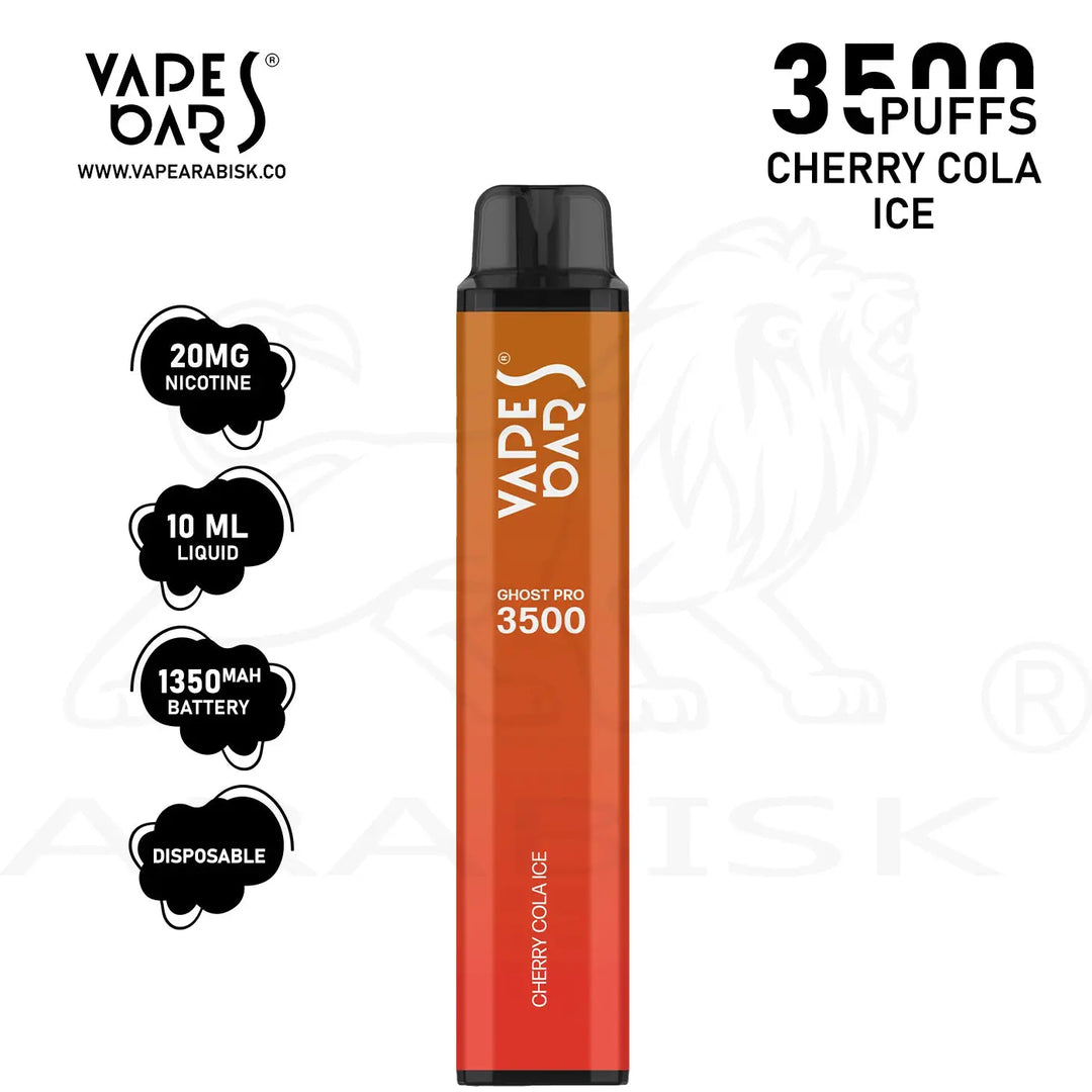 VAPES BARS GHOST PRO 3500 PUFFS 20MG - CHERRY COLA ICE Vapes Bars