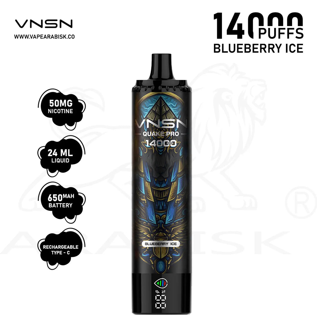 VNSN QUAKE PRO 14000 PUFFS 50MG - BLUEBERRY ICE VNSN