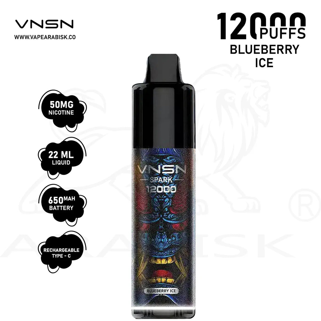 VNSN SPARK 12000 PUFFS 50MG - BLUEBERRY ICE VNSN