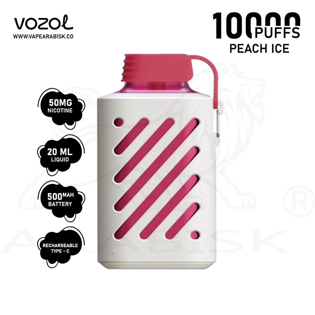 VOZOL GEAR 10000 PUFFS 50MG - PEACH ICE VOZOL