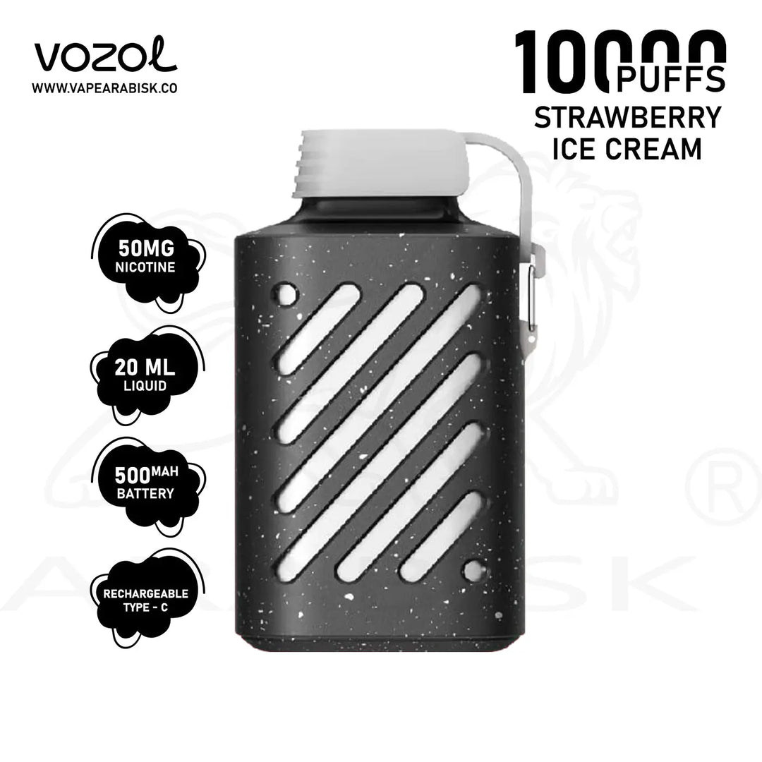 VOZOL GEAR 10000 PUFFS 50MG - STRAWBERRY ICE CREAM VOZOL