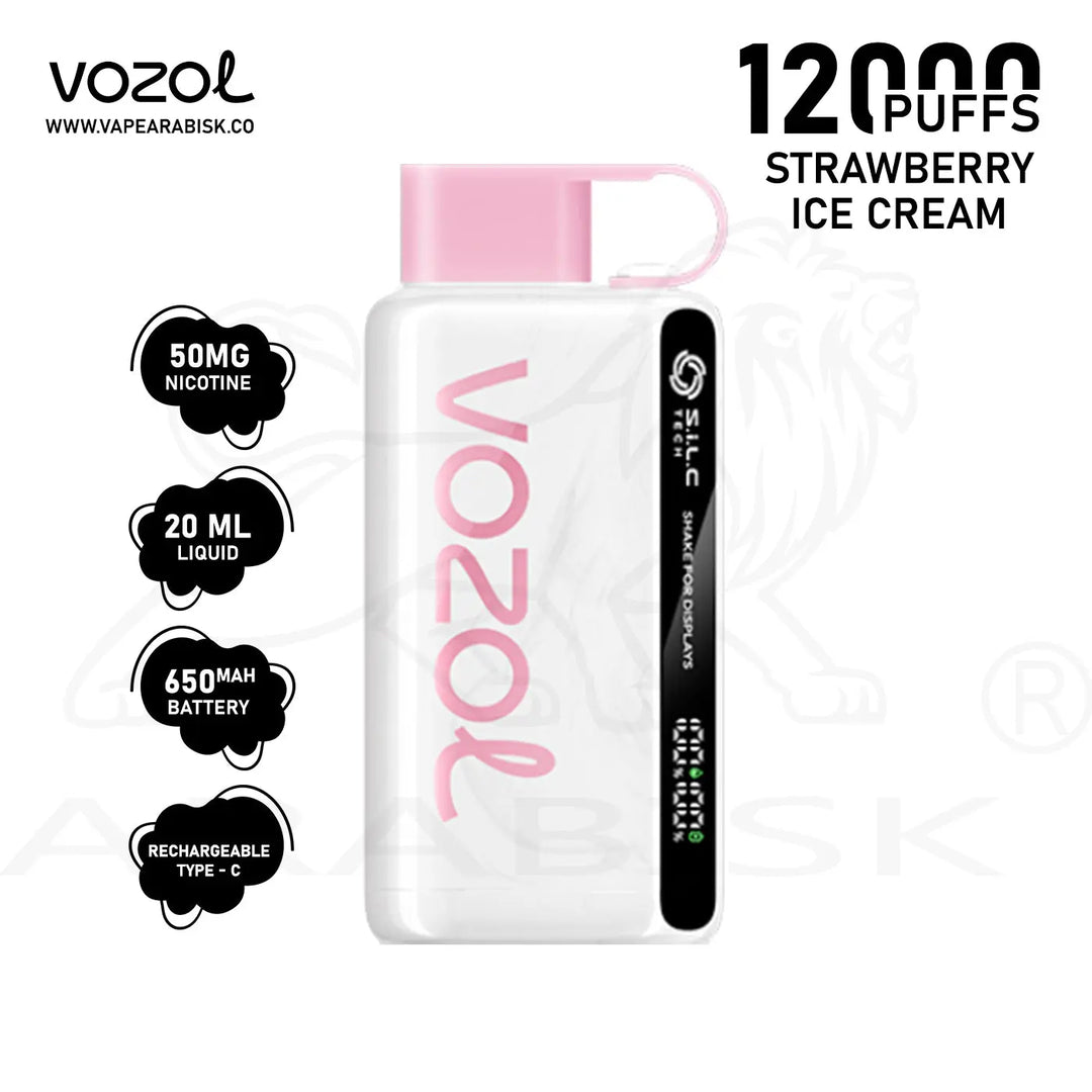VOZOL STAR 12000 PUFFS - STRAWBERRY ICE CREAM VOZOL