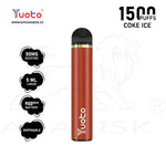 Load image into Gallery viewer, YUOTO 1500 PUFFS 50MG - COKE ICE Yuoto
