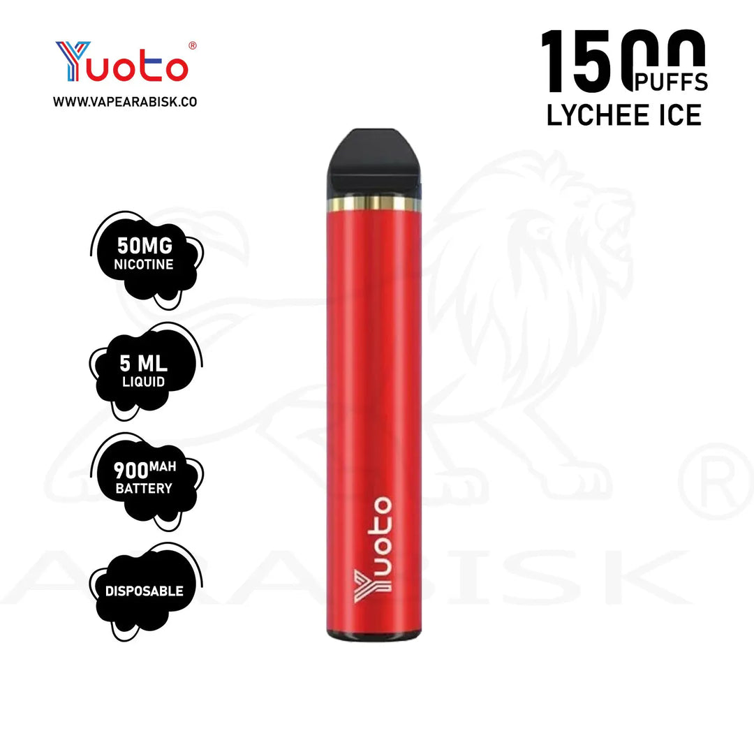 YUOTO 1500 PUFFS 50MG - LYCHEE ICE Yuoto