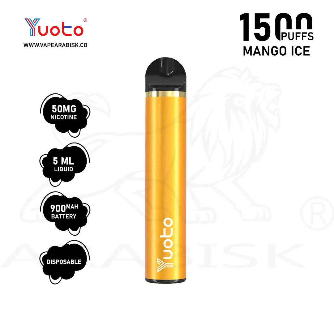 YUOTO 1500 PUFFS 50MG - MANGO ICE Yuoto