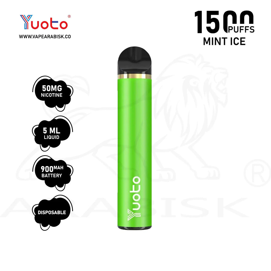 YUOTO 1500 PUFFS 50MG - MINT ICE Yuoto