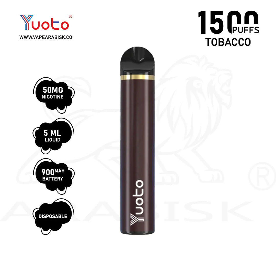 YUOTO 1500 PUFFS 50MG - TOBACCO Yuoto