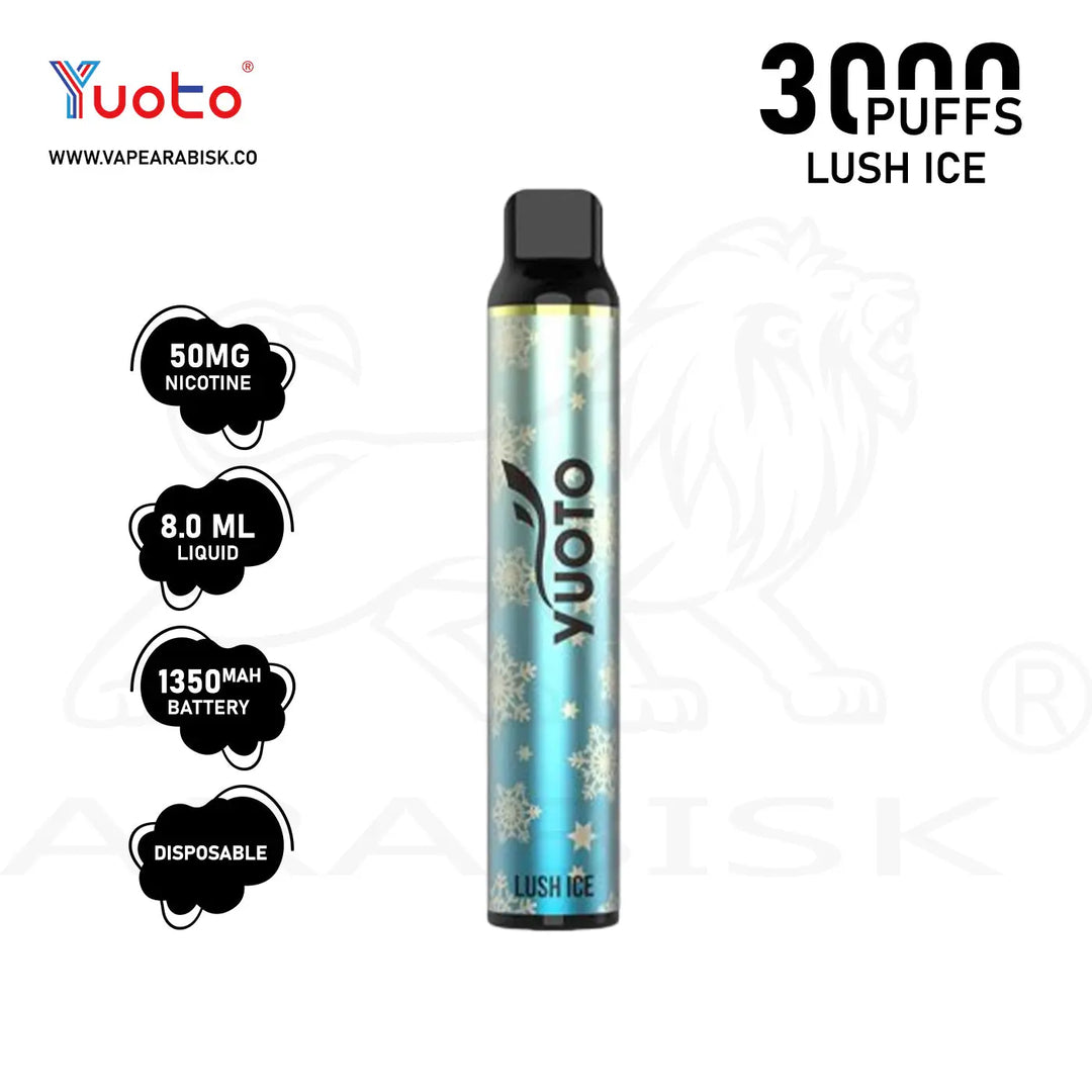 YUOTO LUSCIOUS 3000 PUFFS 50MG - LUSH ICE 