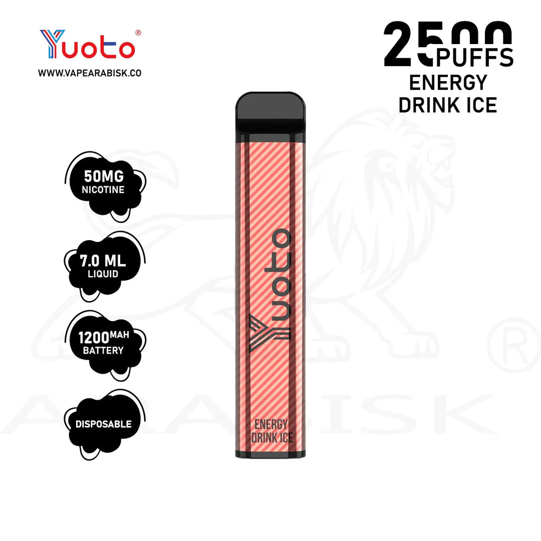 YUOTO XXL 2500 PUFFS 50MG - ENERGY DRINK ICE Yuoto