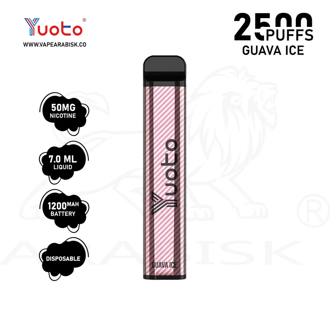 YUOTO XXL 2500 PUFFS 50MG - GUAVA ICE Yuoto
