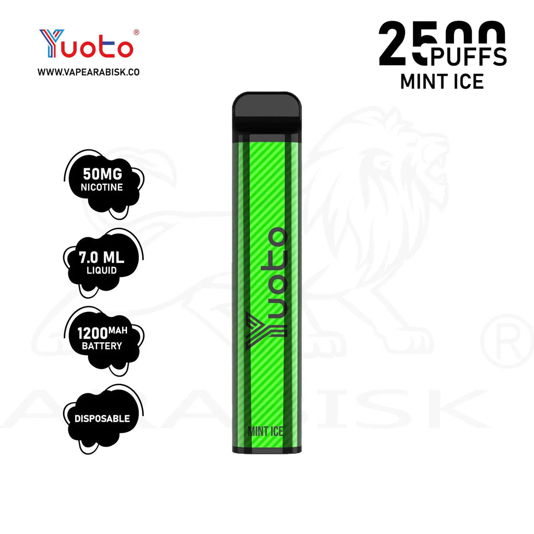 YUOTO XXL 2500 PUFFS 50MG - MINT ICE Yuoto