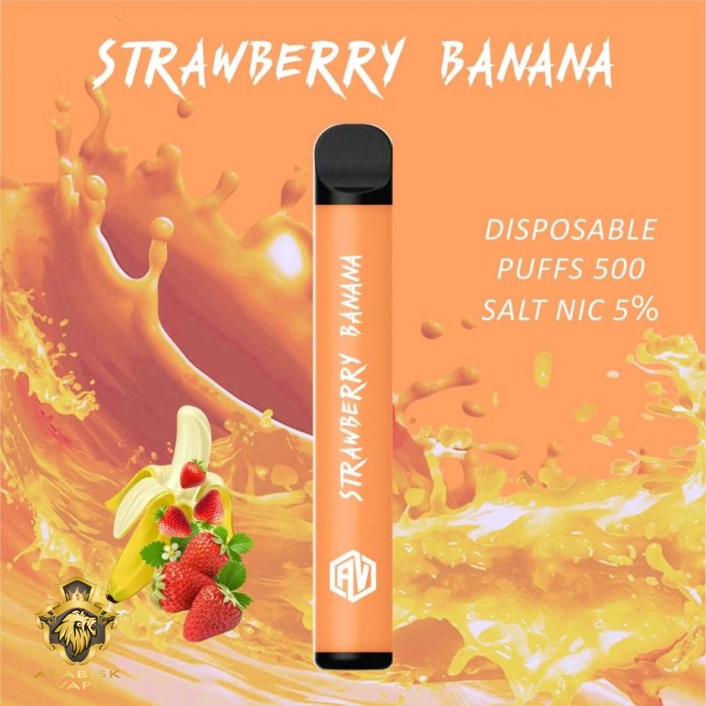 AV Disposable Device - Strawberry Banana 500 Puffs 30mg AV