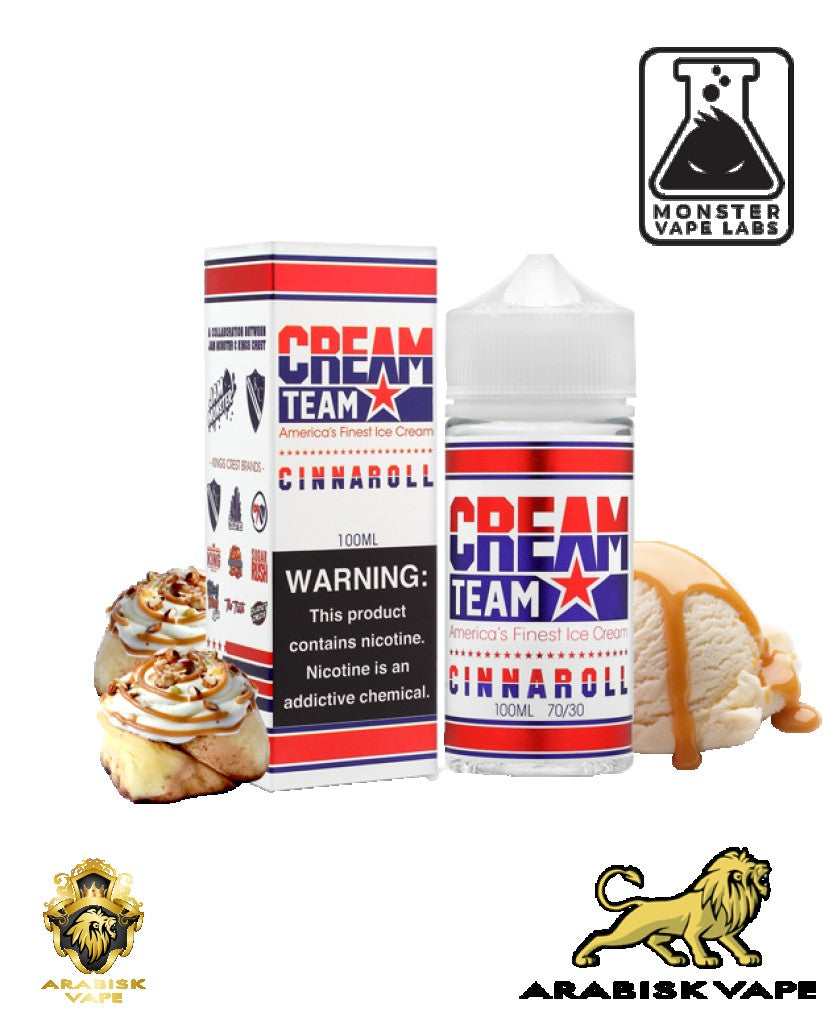 Cream Team - Cinnaroll 0mg 100ml Monster Vape Labs