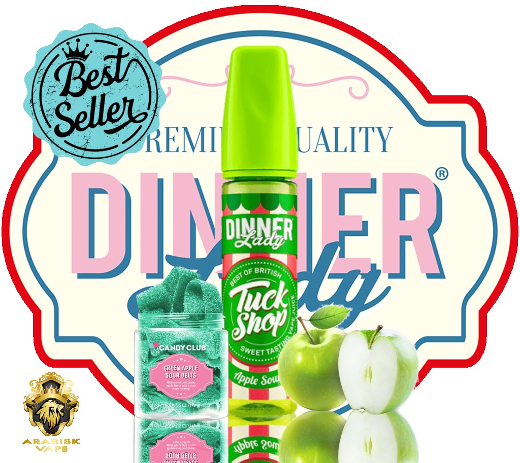 Dinner Lady Sour Series - Apple Sours 60ml 3mg Dinner Lady