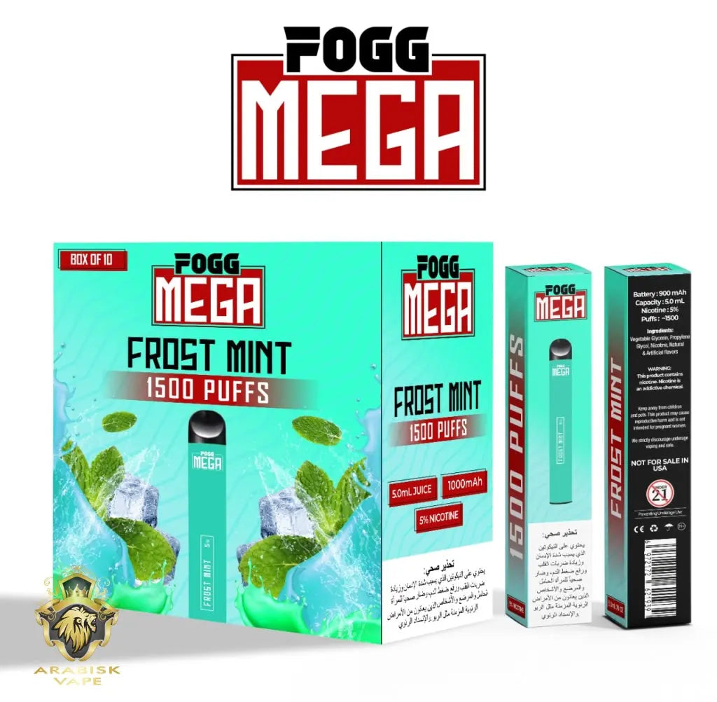 FOGG Mega - Frosty Mint 50mg 1500puffs FOGG