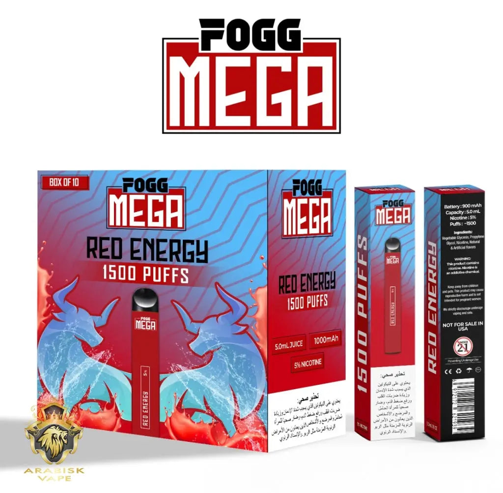FOGG Mega - Red Energy 50mg 1500puffs FOGG