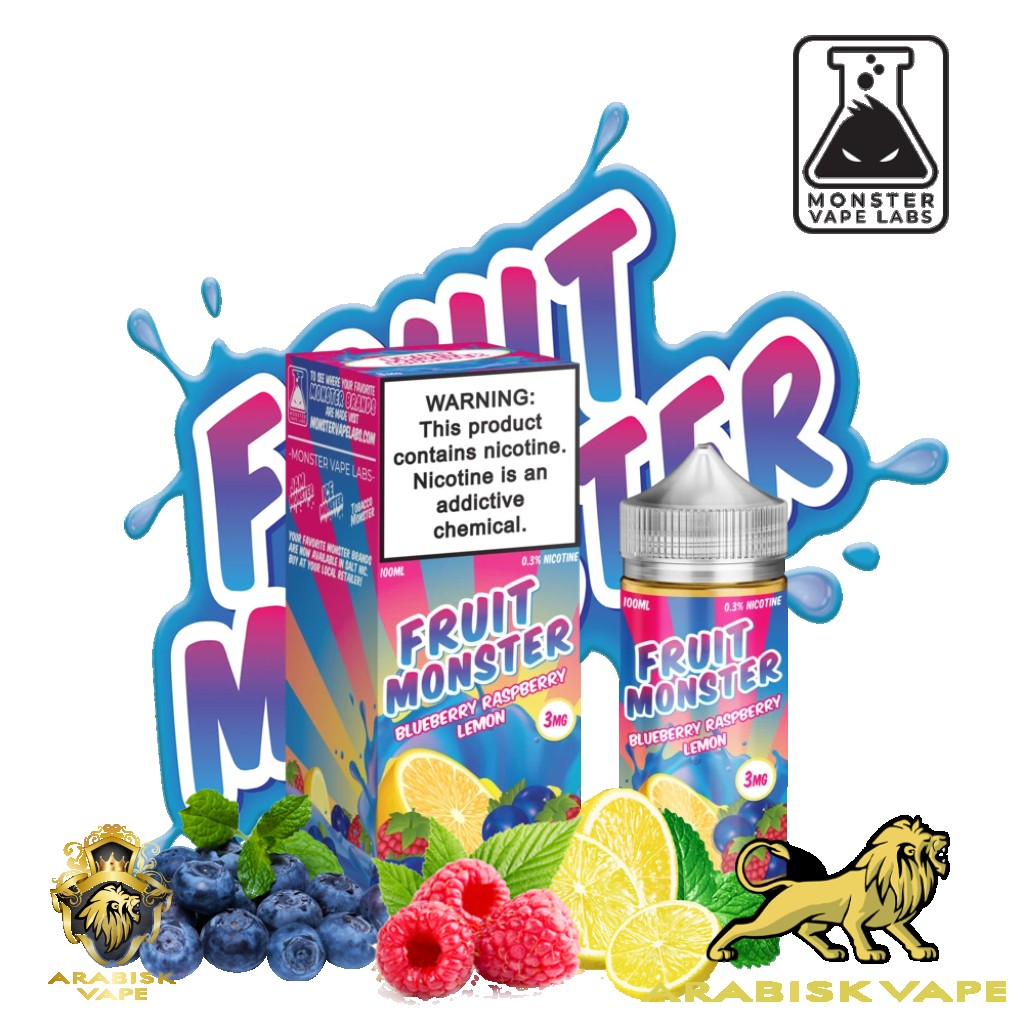 Fruit Monster - Blueberry Raspberry Lemon 100ml 0mg Monster Vape Labs