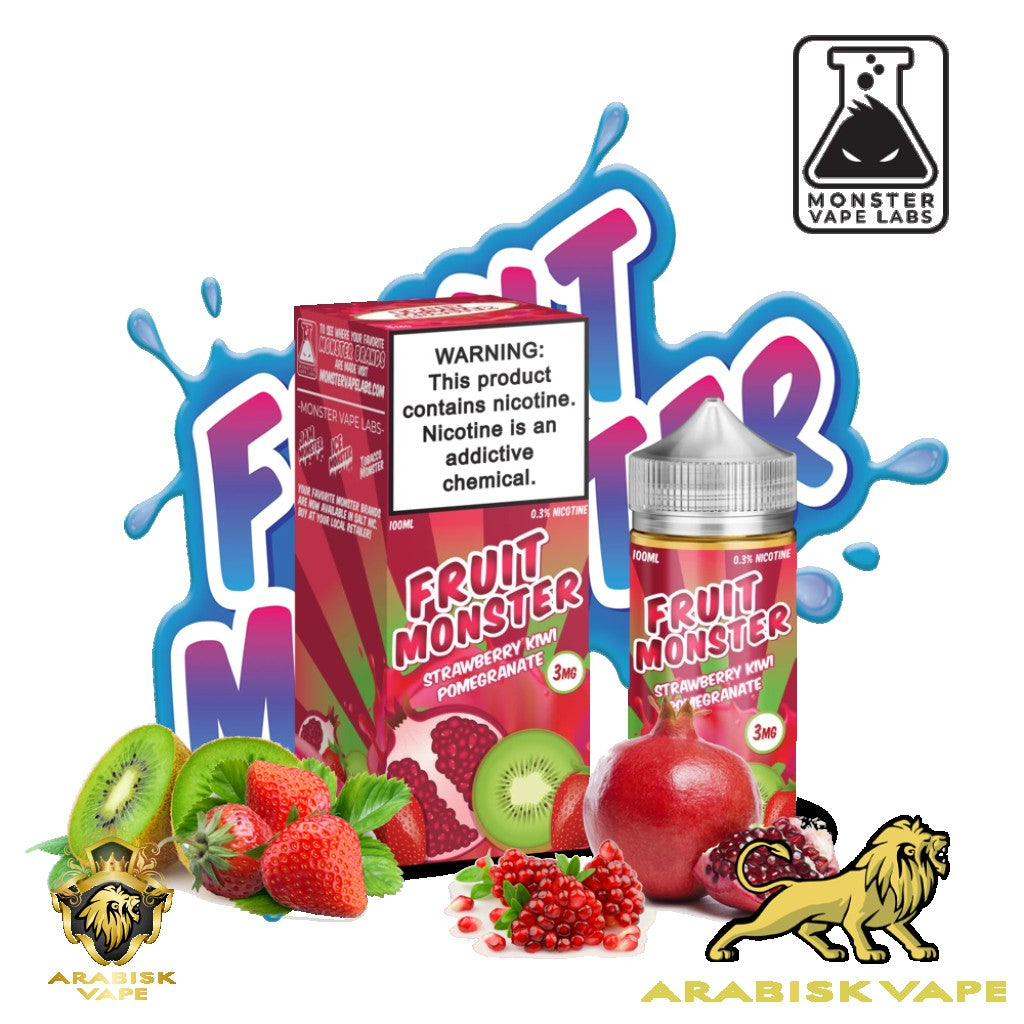 Fruit Monster - Strawberry Kiwi Pomegranate 100ml 0mg Monster Vape Labs