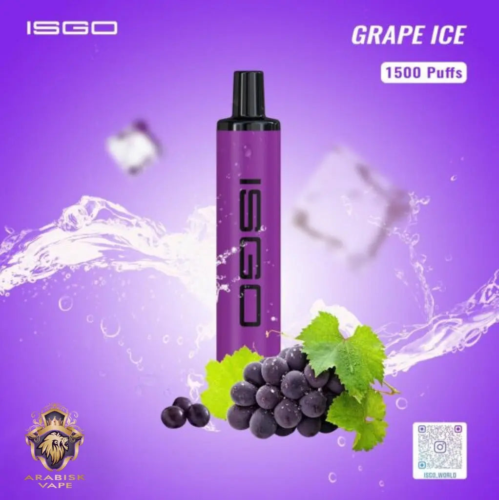 ISGO PARIS - Grape Ice 1500 Puffs 50mg ISGO
