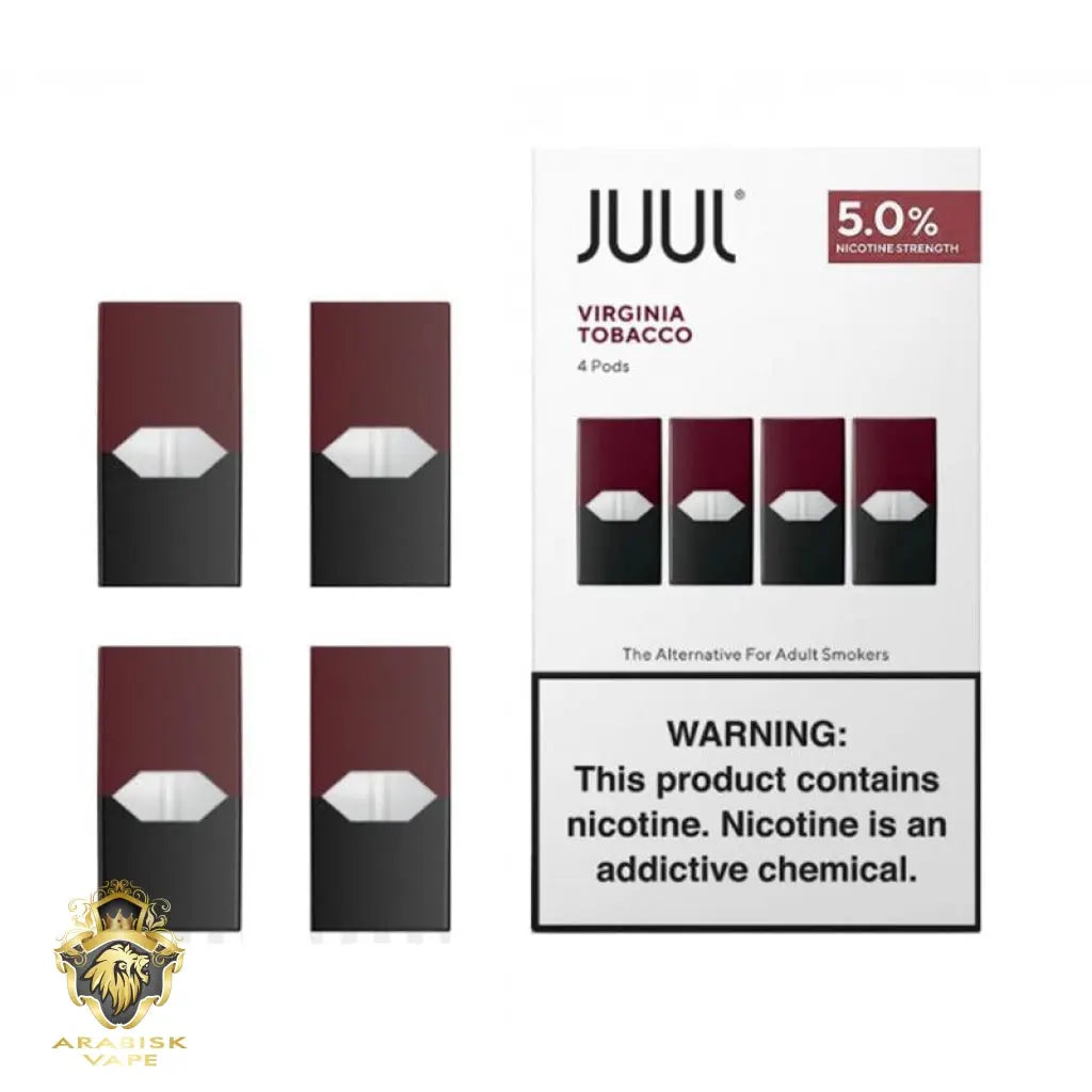 JUUL - Virginia Tobacco 4pc/pack 200 puffs 50mg JUUL