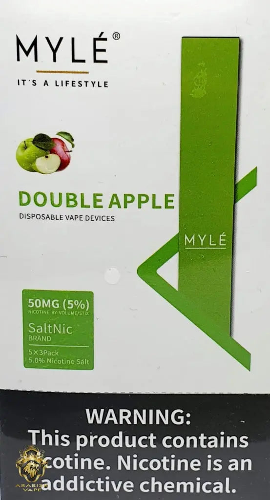 MYLE Disposable Device - Double Apple 1.2ml 300 Puffs 50mg MYLE