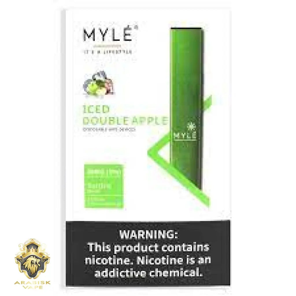 MYLE Disposable Device - Iced Double Apple 1.2ml 300 Puffs 50mg MYLE