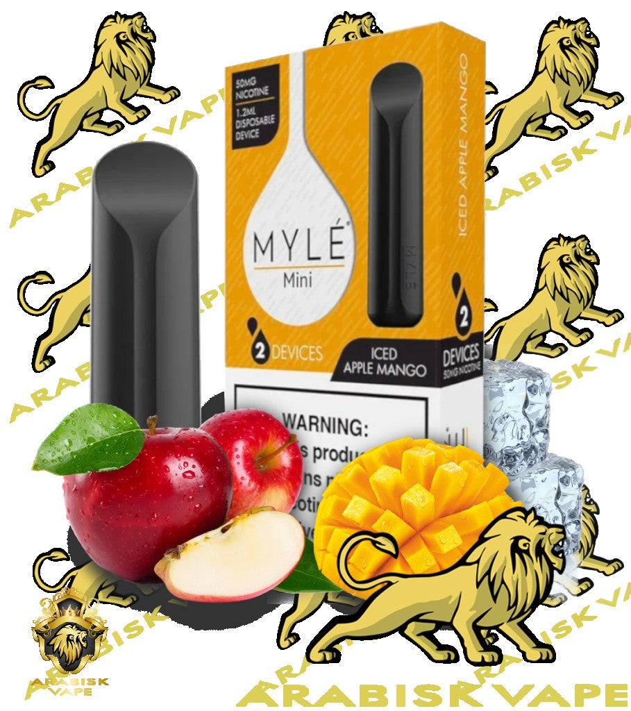 MYLE Mini Disposable Device - Iced Apple Mango 320 puffs/pod 50mg MYLE