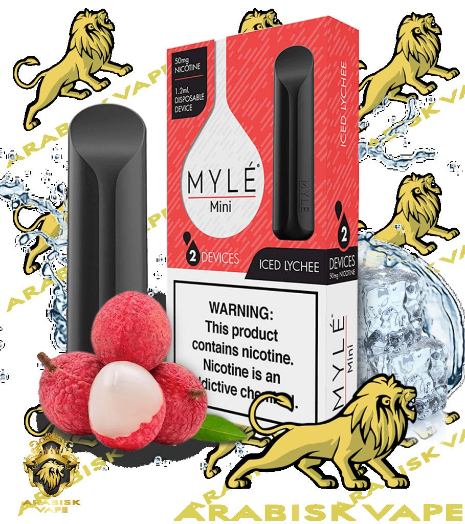 MYLE Mini Disposable Device - Iced Lychee 320 puffs/pod 50mg MYLE