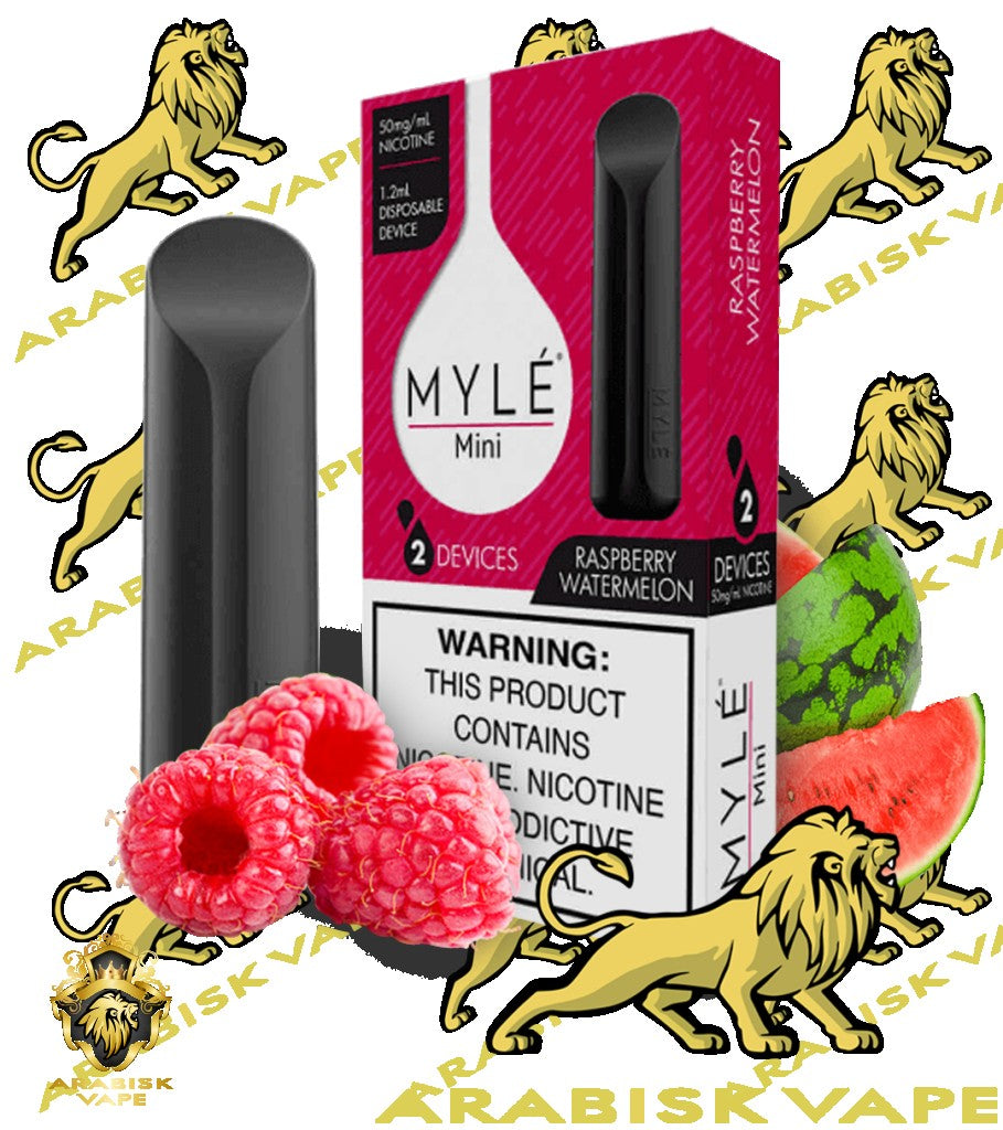 MYLE Mini Disposable Device - Raspberry Watermelon 320 puffs/pod 50mg MYLE