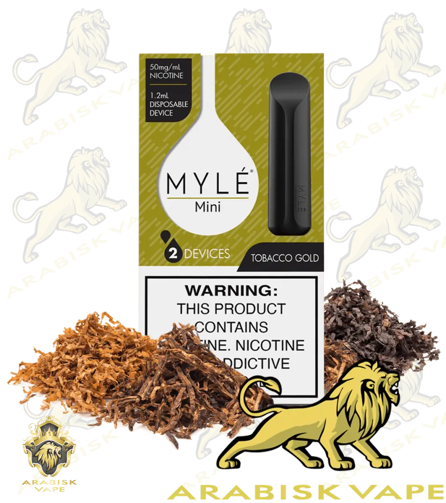 MYLE Mini Disposable Device - Tobacco Gold 320 puffs/pod 50mg MYLE