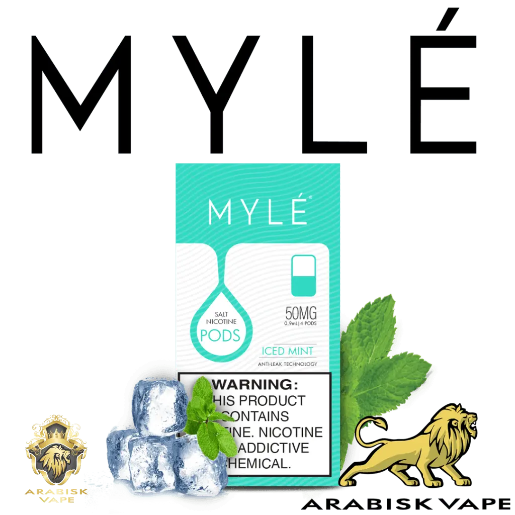 MYLE V4 Disposable Pods - Iced Mint 0.9ml 50mg 240 puffs/pod (approx.) MYLE