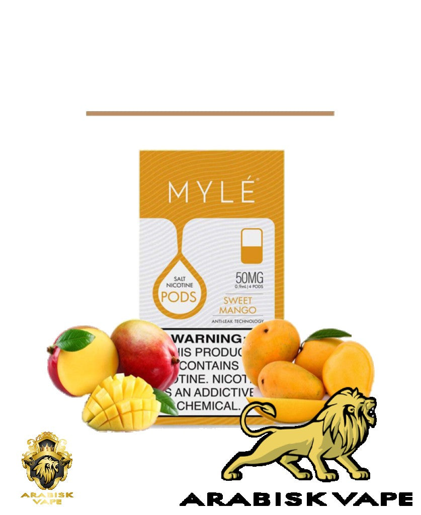 MYLE V4 Disposable Pods - Sweet Mango 0.9ml 50mg 240 puffs/pod (approx.) MYLE