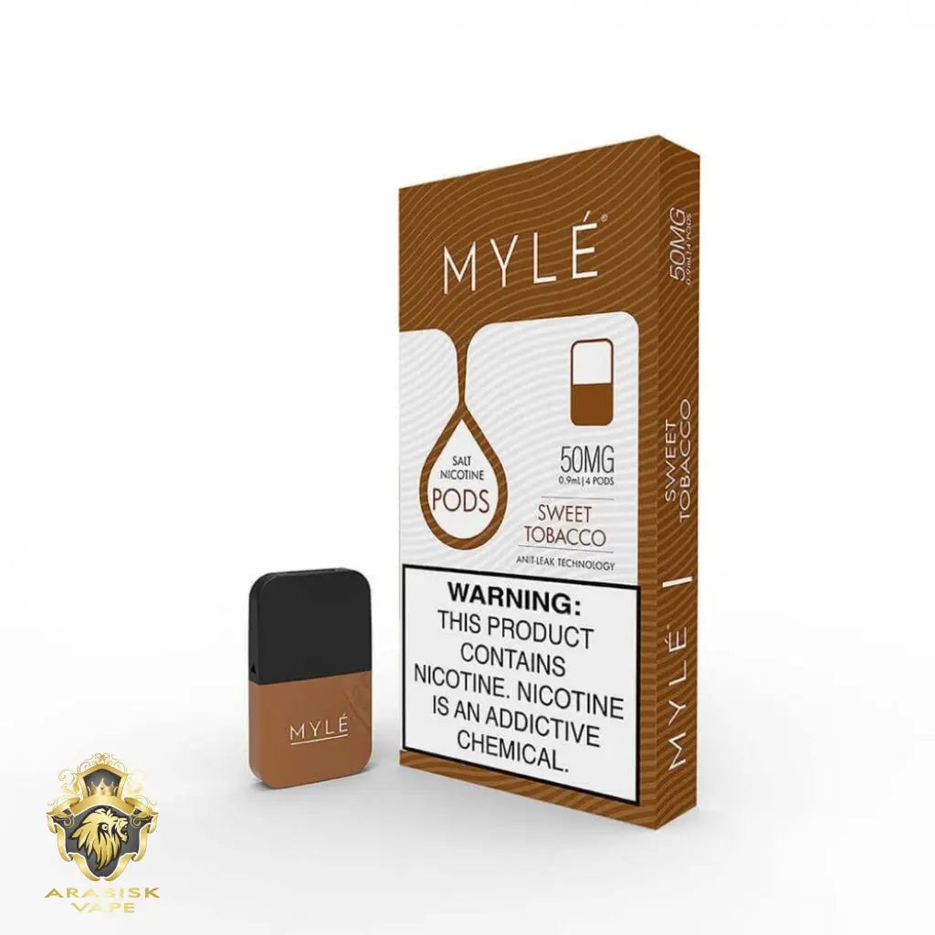 MYLE V4 Disposable Pods - Sweet Tobacco 0.9ml 50mg 240 puffs/pod (approx.) MYLE