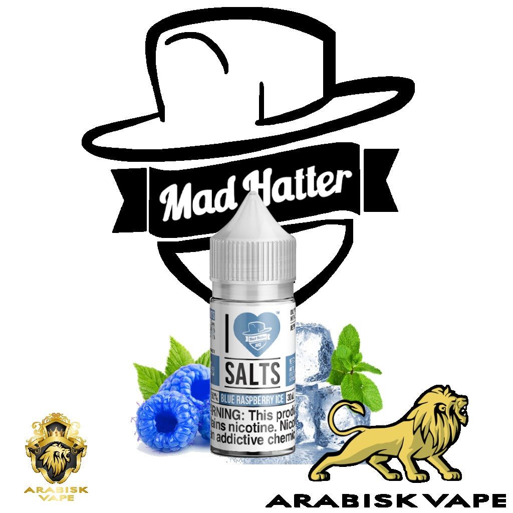 Mad Hatter Series I ❤ Salts - Blue Raspberry Ice 50mg 30ml Mad Hatter Juice