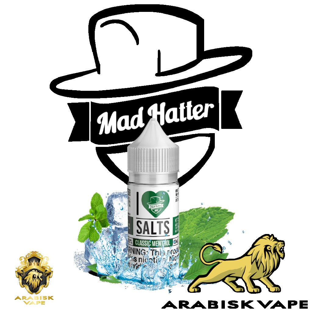 Mad Hatter Series I ❤ Salts - Classic Menthol 50mg 30ml Mad Hatter Juice