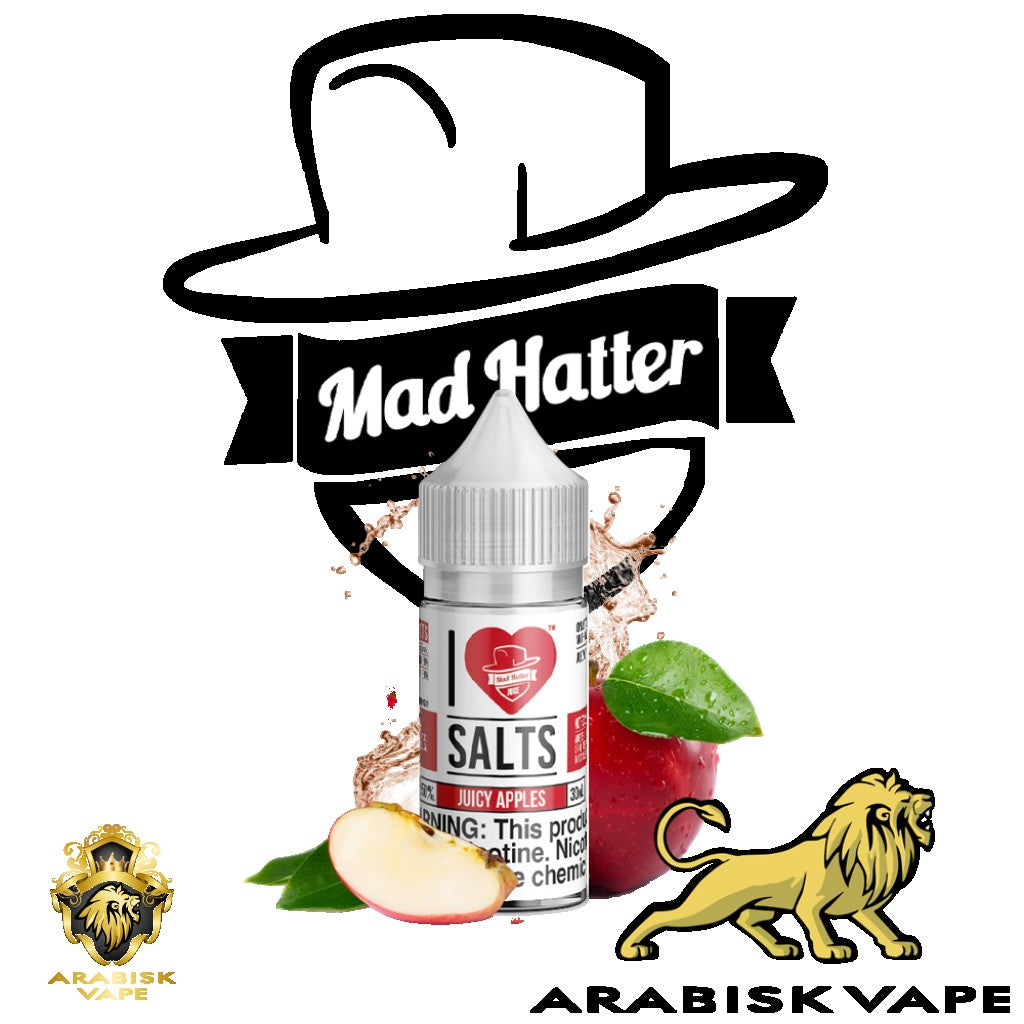 Mad Hatter Series I ❤ Salts - Juicy Apples 50mg 30ml Mad Hatter Juice