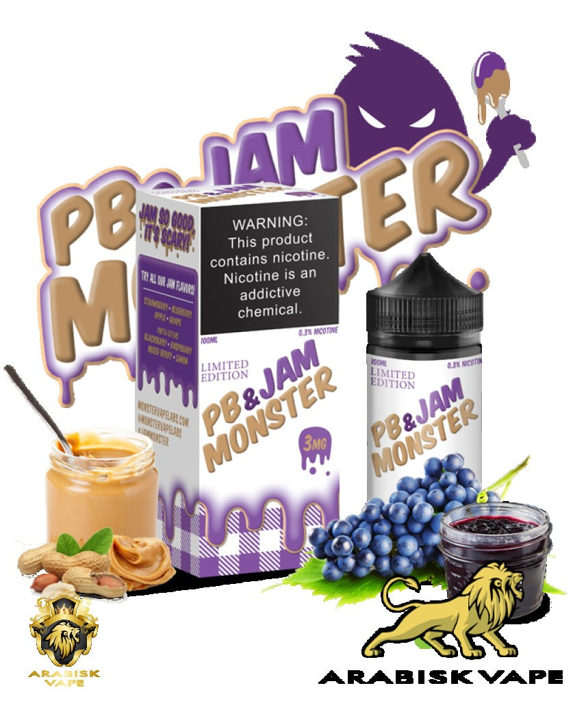 PB & Jam Monster - Grape 0mg 100ml Monster Vape Labs