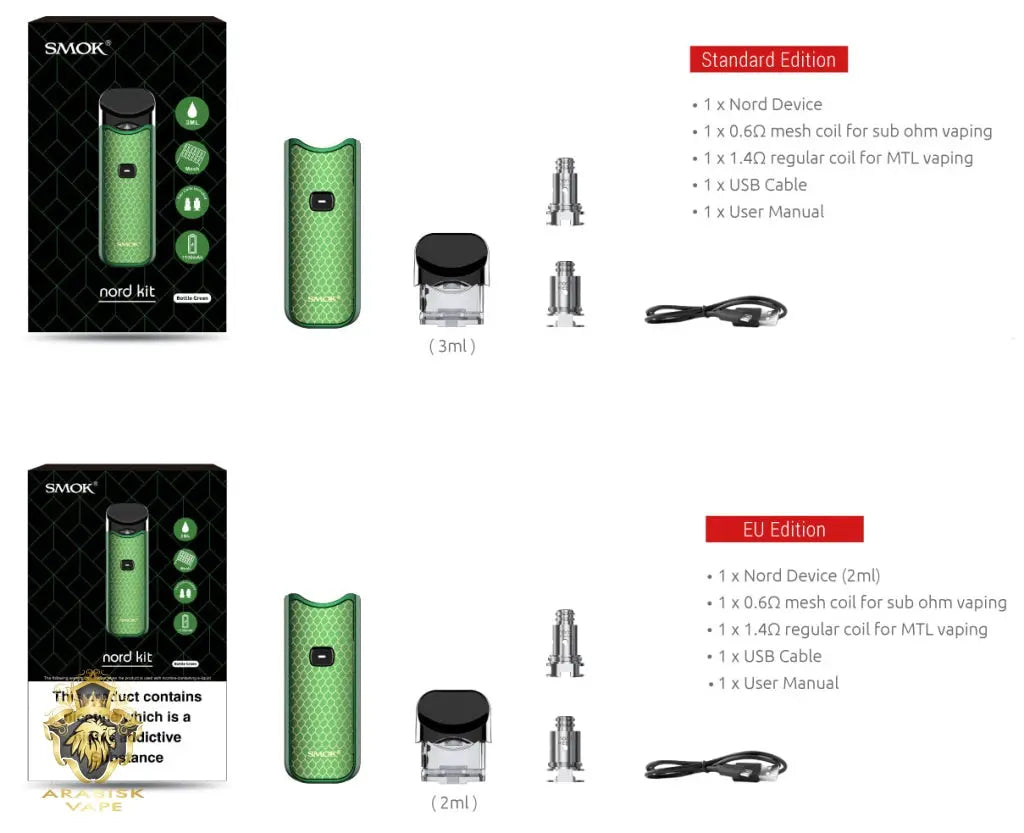 SMOK - NORD Kit - Green Red Resin 15W SMOK