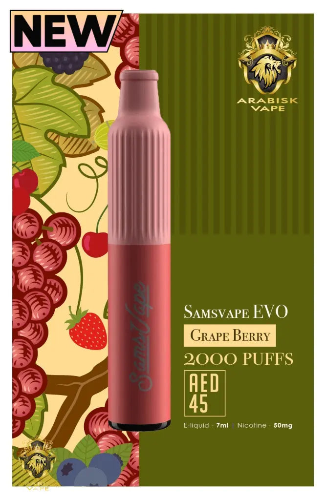 Samsvape EVO - Grape Berry 50mg 2000 Puffs XTRA