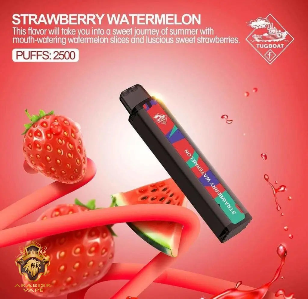 TUGBOAT XXL - Strawberry Watermelon Disposable Pod Device 50mg 2500 Puffs Tugboat