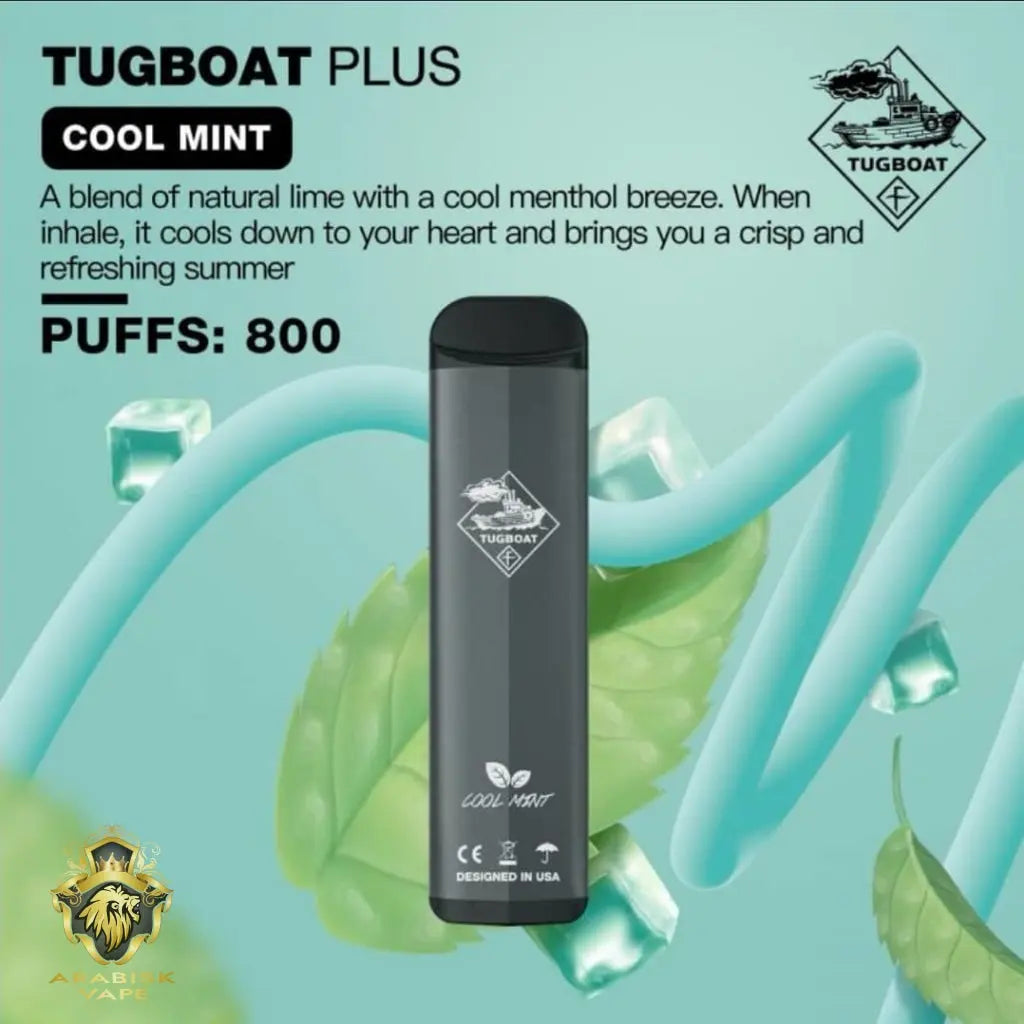 Tugboat Plus - Cool Mint 800 Puffs 50mg Tugboat